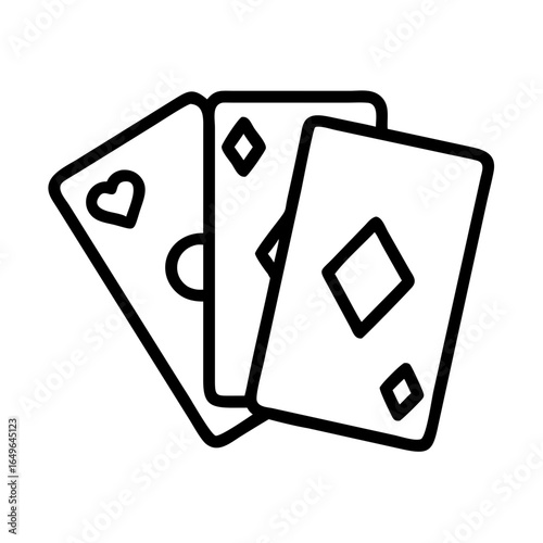 Playing cards icon vector illustration, poker cards, casino cards, game cards, gamble cards