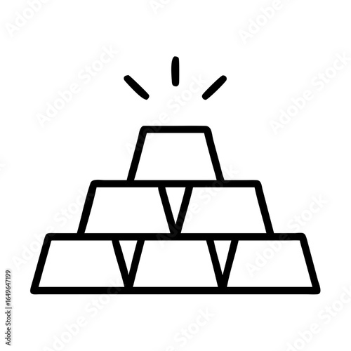 Gold bars stack vector illustration, wealth and investment concept, financial assets design
