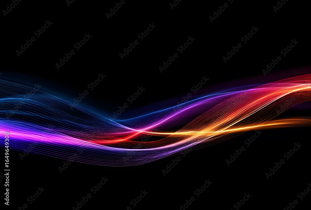 Naklejka premium Abstract Digital Light Wave