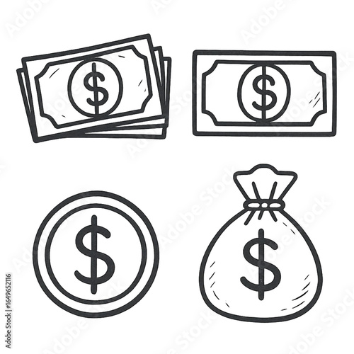 money icon set
