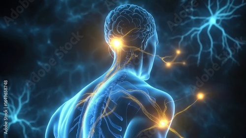 Human Nervous System Anatomy Visualization
