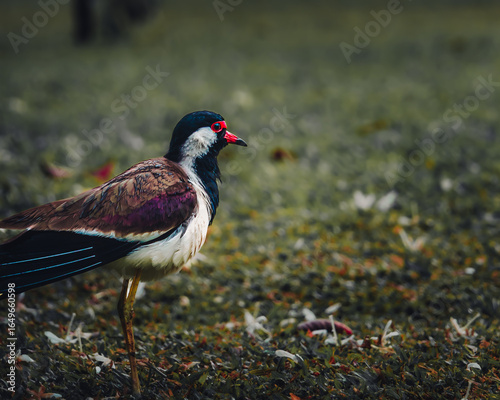 Oiseau qui médite regarde l'horizon