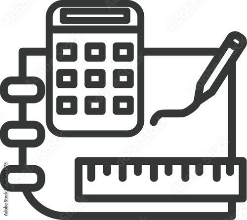 Mathematic vector icon illustration concept