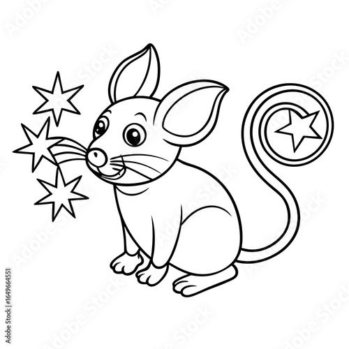 black outline printable mouse playing hide and seek