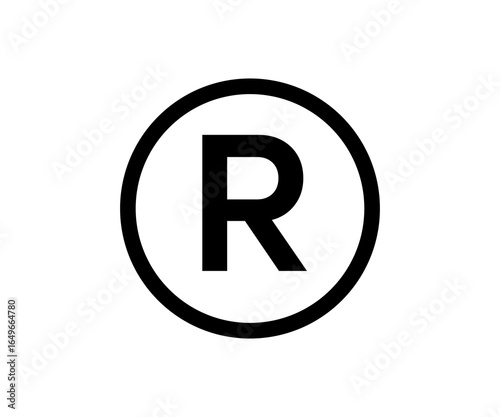 Registered trademark. Patent registered illustration on transparent background. 
