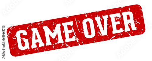 game over rectangular sign. game over stamp