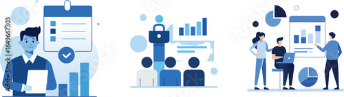 Wallpaper Mural Data Visualization and Business Analytics Icon Set for Strategic Growth Torontodigital.ca