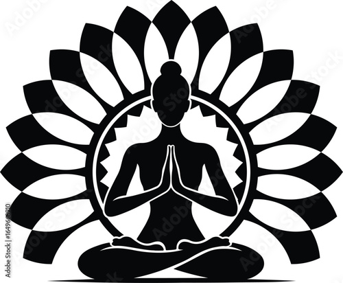 silhouette of a yoga