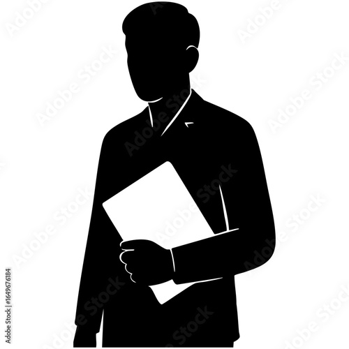man holding file in his hand