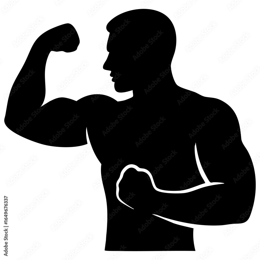 Fototapeta premium man showing his biceps