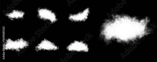 Vector mist, smog background. Cloud texture, smoke, nature sky or foggy nature illustration isolated on transparent background. Vector realistic cloud, smoke or fog on isolated transparent background.
