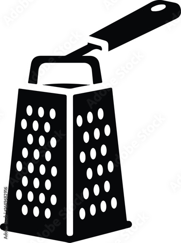 Classic Box Grater Kitchen Utensil Icon.