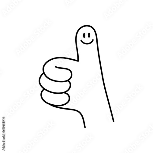 Vector line simple illustrations, hands and gesture in outline style, sticker gesture, print and poster design, funny mascot