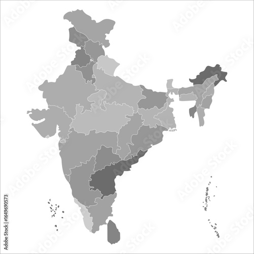 India Administrative Map, Printable political map of India with detailed state divisions and capitals. Indian map state coloured