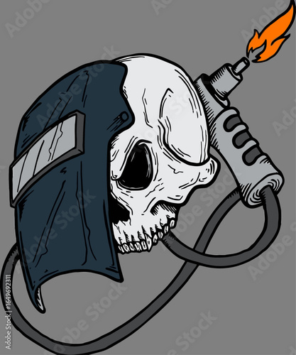 skull welder vector head