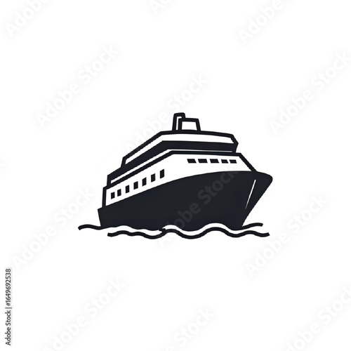 Cruise Ship at Night: Majestic Vessel Sailing on Dark Waters