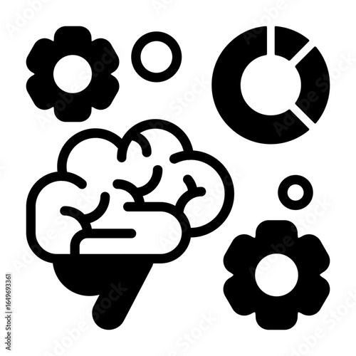 Analytical Thinking Semi Solid Vector Icon