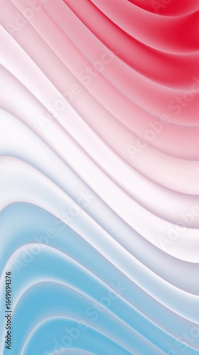 Festive abstract flag art background with red, white, and blue curved lines perfect for patriotic celebrations and events. Suitable for holiday graphics, festive designs, flagthemed projects, patrioti