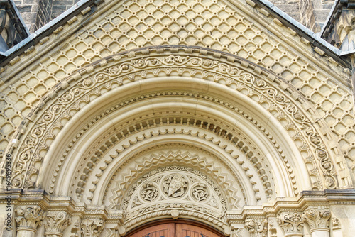 Obraz na plátně Colonial heritage architectural detail of University College building, Toronto,