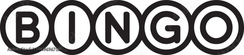 Bingo Wordmark Vector Illustration for Game Nights, Lottery Events, and Entertainment Designs