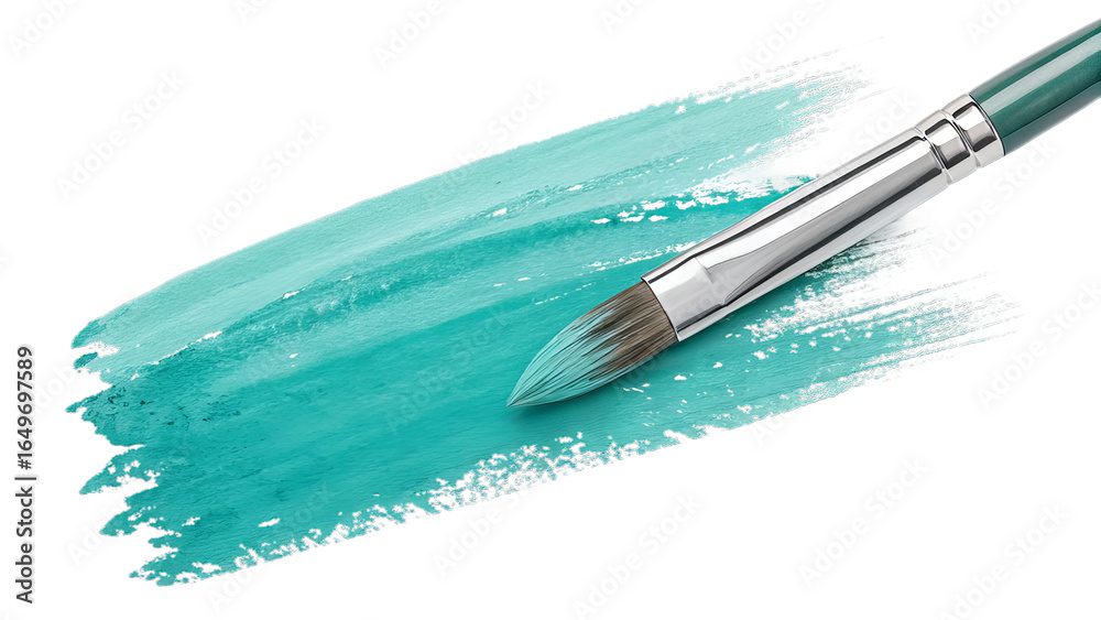 Obraz premium Aqua Watercolor Brush Stroke