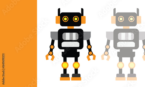 Robot cyborg design mini set of funny cartoon suitable to your robot design, tech, technology, mecha, mascot, cyborg, futuristic, modern, template, business, and more
