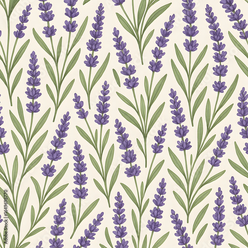 Lavender Patterned Delight: An artistic depiction of lavender.
