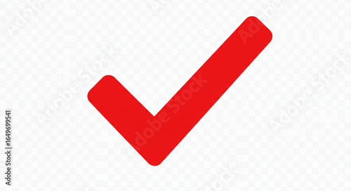 Red check mark background, symbol of approval and verification