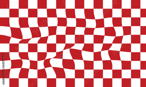 Groovy psychedelic checkerboard in Y2k style. Vintage aesthetic.