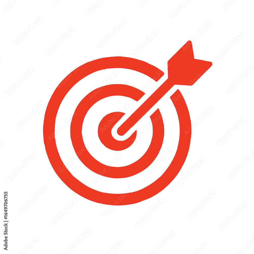 Achieving business success by hitting the bullseye on a dartboard, representing a perfectly targeted goal Achieving business success by hitting the bullseye on a dartboard, representing a perfectly targeted goal