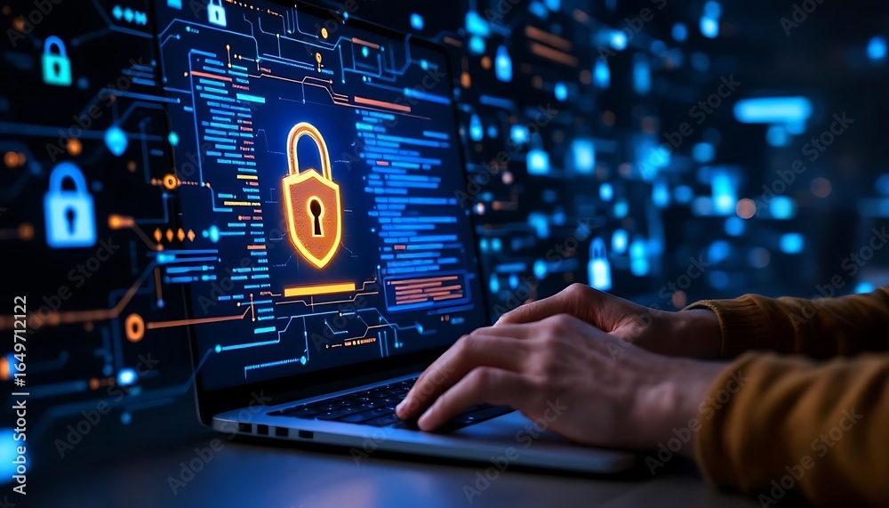 Obraz premium secure data protection and network security system