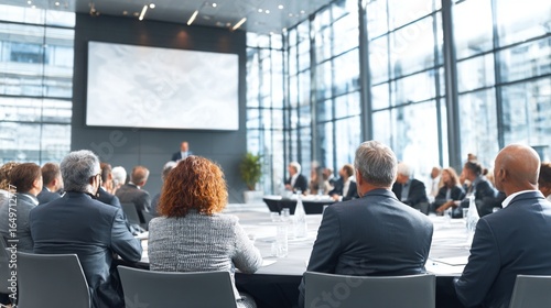 Professional Conference Room with Presenters
