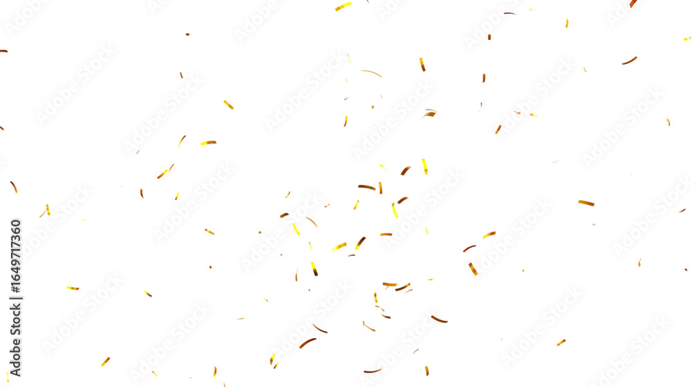 Fototapeta premium Elegant gold confetti background. Golden glitter dust particles confetti on transparent background. PNG Gold confetti effect, transparent background. 