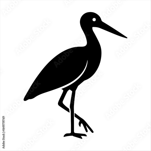 Unique Stork Design Icon.