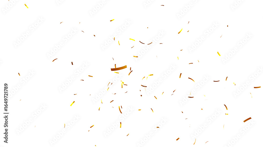 Obraz premium Golden confetti in white bright background. Sparkling Gold Confetti Falling transparent background PNG. PNG Gold confetti top border background glitter celebration. confeti transparent.