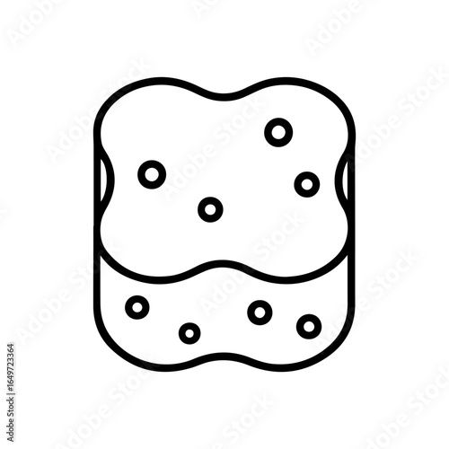 Line icon sponge for washing dishes vector on white background
Vector line icon on white background