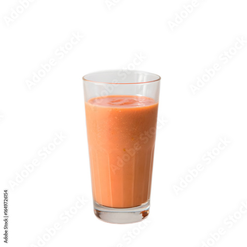 Wallpaper Mural Fresh fruit smoothie in a tall glass on a neutral background   Torontodigital.ca