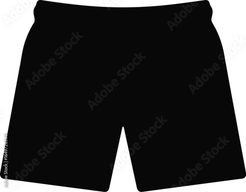 Black Shorts Silhouette Simple Clothing Design.