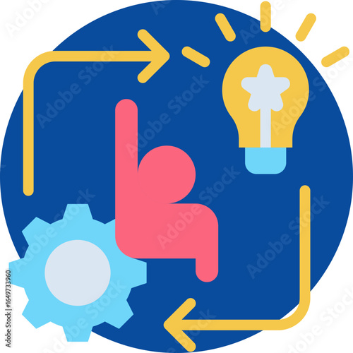 initiative icon for Self improvement, business, website, application, printing, document, poster design, etc