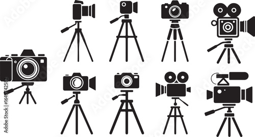 Photography and Filmmaking Camera Silhouettes Collection