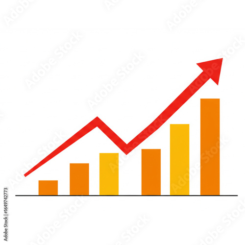 Business growth chart with rising arrow showing financial success, profits, and positive results Free Download Business growth chart with rising arrow showing financial success, profits, and positive results - GFXLoad
