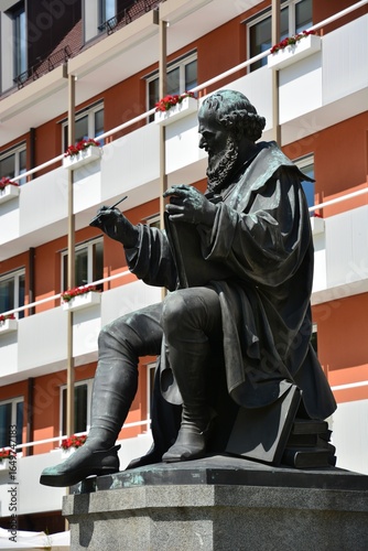 Nuremberg, Bavaria, Germany: Monument to Hans Sachs (1494-1576), poet, playwright and composer