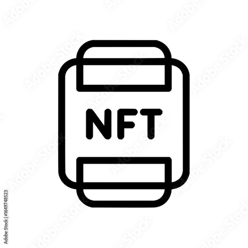 Nft token blockchain technology digital asset crypto art collectible non fungible token icon vector