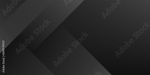 Grey abstract curved wavy lines on black background. Black background with line curve design. Blurred black silk fabric. Iridescent and shining like a star in the night sky, It has a taffeta-like body