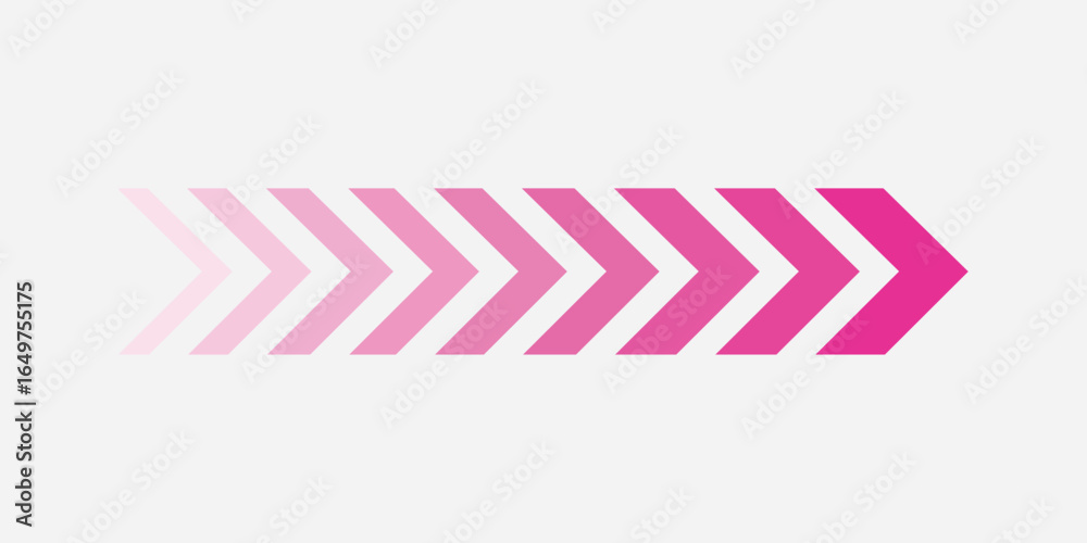 Obraz premium Pink Gradient Directional Arrows – Minimalist Geometric Vector Illustration