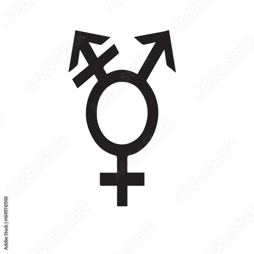 3d illustration of various gender symbols representing male and female relationships, including homosexual and heterosexual couples, on a white background
