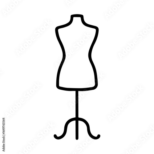Line icon clothes mannequin vector on white background
Vector line icon on white background