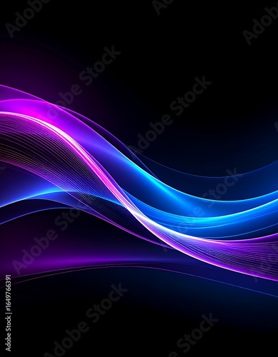 Abstract glowing waves