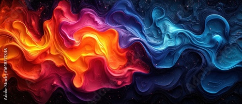 Abstract Cosmic Swirls: A Symphony of Color and Light