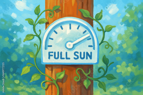 Full Sun Garden Gauge Illustration